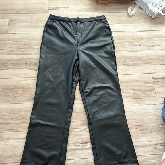 Pleather Straight Leg Pants - Picture 1 of 2
